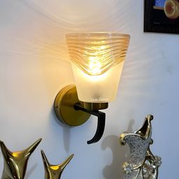 BrightLyt Gold Toned Metal Bell Wall Lamp-42