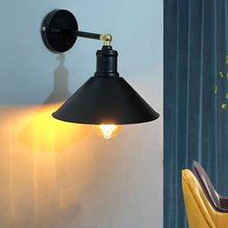 Cruv Black Bell Shape Metal Wall Lamp-image-25