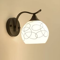 Cruv Black & White Abstract Metal Wall Lamp-image-89