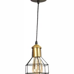 Areezo Black & Gold Toned Textured Abstract Shaped Ceiling Lamp image 3