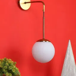 ELIANTE Gold Toned Iron Contemporary Square Shaped Wall Lamp-image-97
