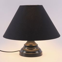 Devansh Black Solid Contemporary Frustum Table Lamp image 5