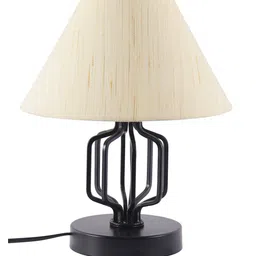 Devansh Cream-Coloured Solid Traditional Table Lamp image 5