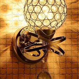 DENICRAAS Gold-Toned & White Textured Iron Contemporary Spherical Shaped Wall Lamp-56