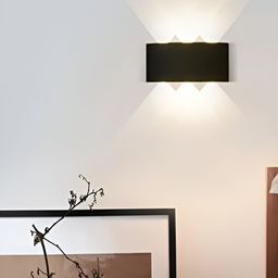 DENICRAAS Black Iron Traditional Rectangle Shaped Wall Lamp-8