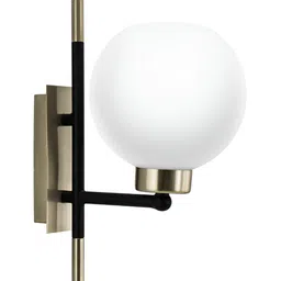 Wipro White & Gold-Toned Aluminium Contemporary Spherical Shaped Wall Lamp-image-29