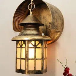 Homesake Yellow Textured Box Shaped Outdoor Wall Lamp-picture-15
