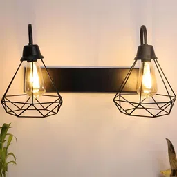 DENICRAAS Black Metal Contemporary Triangle Shaped Wall Lamp-image-30