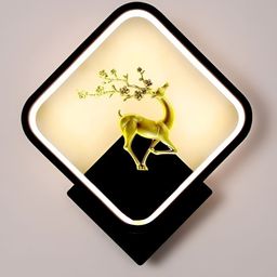 DENICRAAS White & Black Metal Contemporary Square Shaped Wall Lamp-picture-13