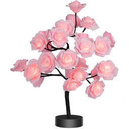 XERGY Pink Acrylic Traditional Rectangle Table Lamp-16