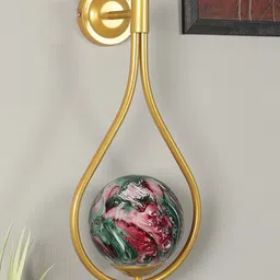 MFD HOME FURNISHING Gold-Toned & Pink Printed Wall Lamps-image-98
