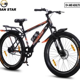 26T Double Disc with Carrier - Fat Tyres 26*300 - Pearl Black 26 T (inch) Fat Tyre Cycle-12