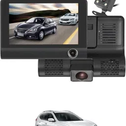 170 Degree/3 Lens G-Sensor 4Inch 3 Way DVR Video Recorder For Car Black LCD-image-65