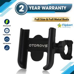 Universal Bike Mount Phone Holder Metal Body 360 Degree Rotating Handlebar Bike Mobile Holder-image-2