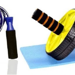 COMBO OF AB WHEEL AND SKIPPING ROPE Fitness Accessory Kit Kit-image-80