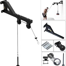 ibs Tricep Workout Machine Wall-Mounted Cable Pulley System for LAT Pull Downs Lat Pulldown image 3