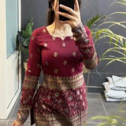 Party Regular Sleeves Printed Women Maroon Top-image-22