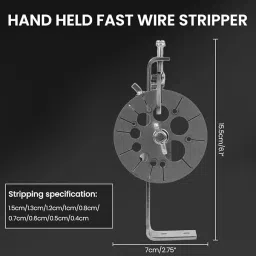 probero Manual Handheld Wire Stripper Tool with 10 Spare Blades Manual Handheld Wire Stripper Tool with Multi Cable Slots and 10 Pieces Blades Wire Cutter image 2