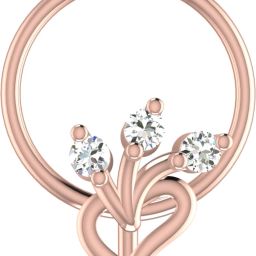 avsar Meghna 14kt Cubic Zirconia Rose Gold Nose Wire-image-37