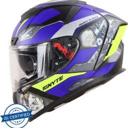 IGN-4 Machine ISI/DOT Certified Double Visor Full Face Graphic Helmet Motorbike Helmet-picture-11