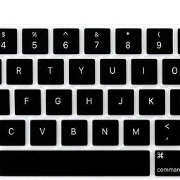 Saco Keyboard Protector Silicone Skin Cover Model A2141 with Esc Key & Touch Bar Touch ID Laptops of A2289, A2251 - Black Laptop Keyboard Skin-14