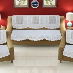Cotton Floral 3+2 Seater Sofa Cover-picture-12