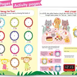 hello friend Learn Time and Counting Activity Book Clock, Learning Source, Math’s. image 3
