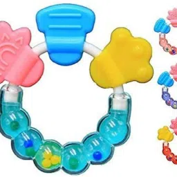 Silicone Teether Rattel Toys for Baby 6-12 Months, Soft Silicone BPA Free Teether-image-58