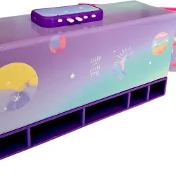 Password Protected Geometry Box for Kids – Inspirational Stars & Planets Design Perfect Gift for Girls | Compass Box for girls Art Plastic Pencil Box-image-62