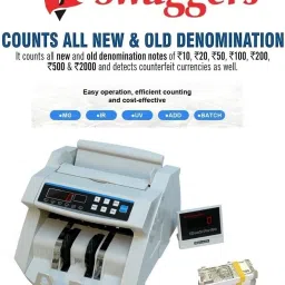 SWAGGERS Latest Updated Money/Note/Cash/Currency counting machine for All New and Old Notes 10,20,50,100,200,500,2000 with advanced fake note detection Note Counting Machine image 2