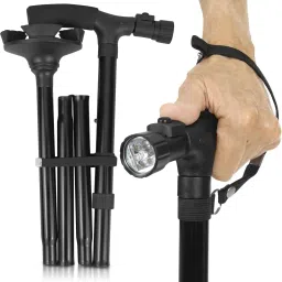 Folding Cane with Led Light Non-Slip Grip Handle for Men & Women Walking Stick Walking Stick-image-26