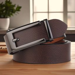 Men Formal Brown Genuine Leather Belt-image-15