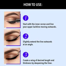 blue heaven Intense Black Eyeliner Glide On, 30gm 4 ml (Black) 4 ml image 4