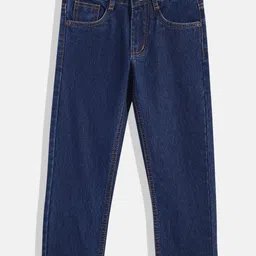 Urbano Juniors Boys Navy Blue Solid Slim Fit Stretchable Jeans-image-62