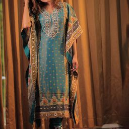Varanga WomenEthnic Motifs EmbroideredGottaPattiPureKaftanKurta with Trousers &Dupatta-image-26