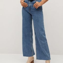 MANGO Women Blue Sustainable Eco-Wash Flared High-Rise Clean Look Stretchable Jeans-image-46