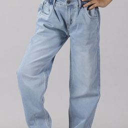 KiddoPanti Girls Jean Heavy Fade Clean Look Stretchable Jeans-image-39