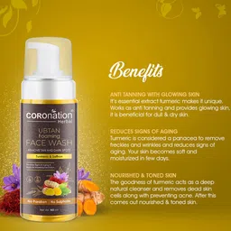 COROnation Herbal Set of 2 Ubtan Foaming Face Washes for Tan Removal - 160ml each image 4