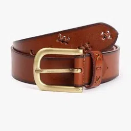 Genuine Leather Belt with Buckle Closure-image-54