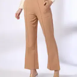 Women High-Rise Flared Trousers-picture-28