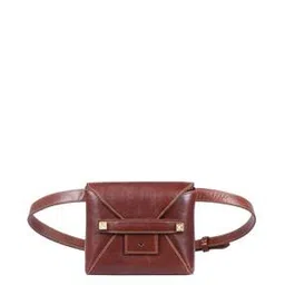 Leather Waist Bag with Buckle Closure-image-1
