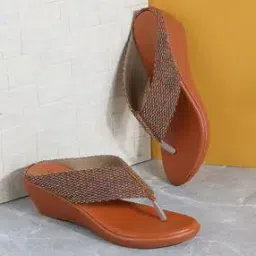 Women Slip-On Thong Strap Wedges-image-3