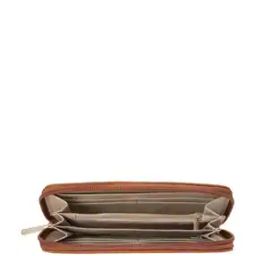 Women Textured Zip-Around Wallet-image-23