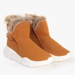 Ankle-Length Boots with Faux Fur Trim-picture-5