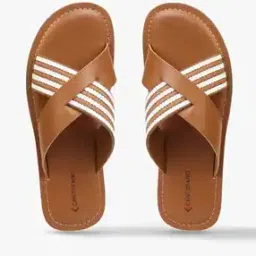 Striped Criss-Cross Strap Flip-Flops-image-48