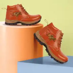Boys Round-Toe Boots with Lace Fastening-image-7
