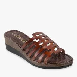 Women Croc-Embossed Open-Toe Wedges-38