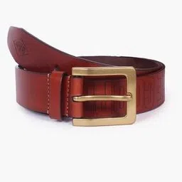 Men Leather Belt with Pin-Buckle Closure-image-42