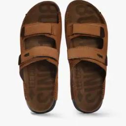 Men Typographic Print Double-Strap Sandals-16