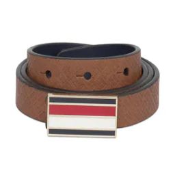 Square Buckle Leather Belt-40